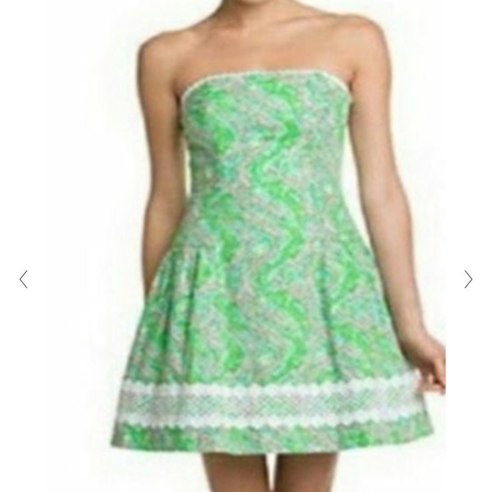 Lilly Pulitzer Women's Jordan Strapless Chomp Chomp Dress Size 2